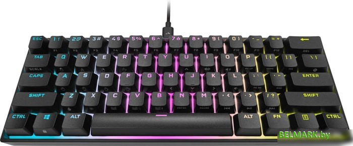 Клавиатура Corsair K65 RGB Mini (черный, Cherry MX Speed, нет кириллицы) - фото2