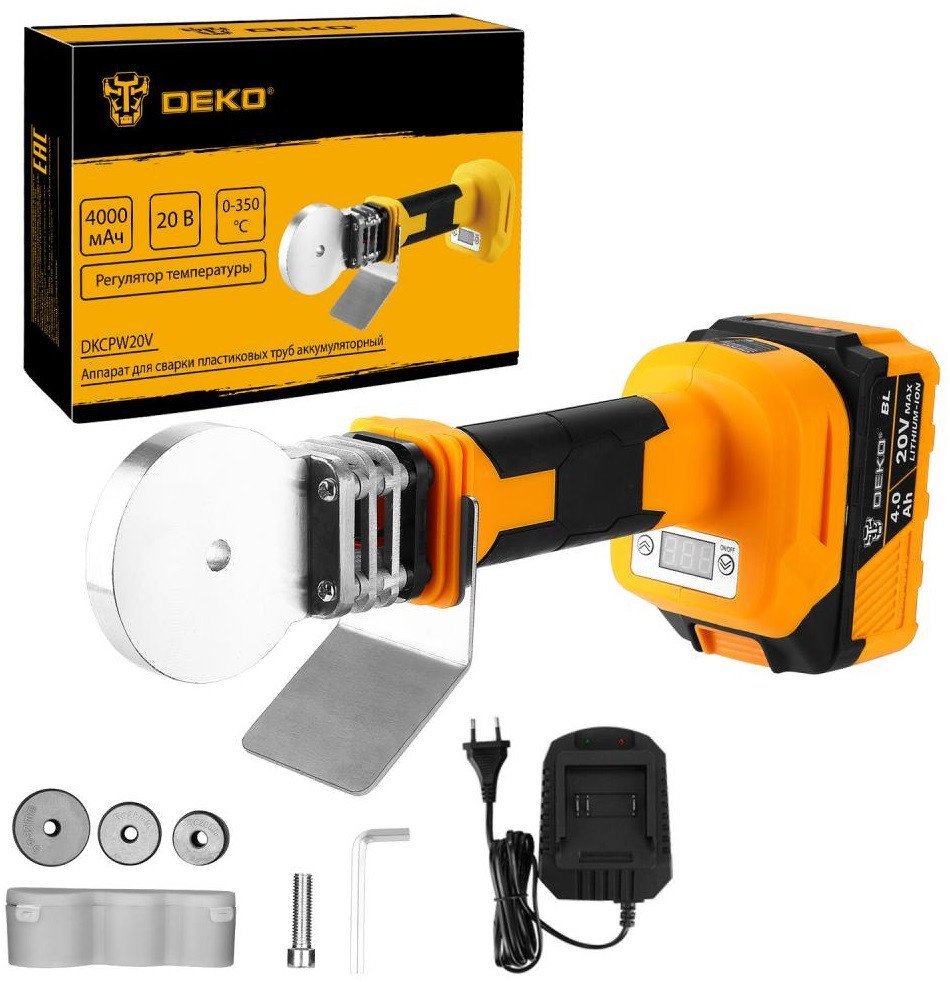 Аппарат для сварки труб Deko DKCPW20V 086-3000 (с 1-им АКБ) - фото
