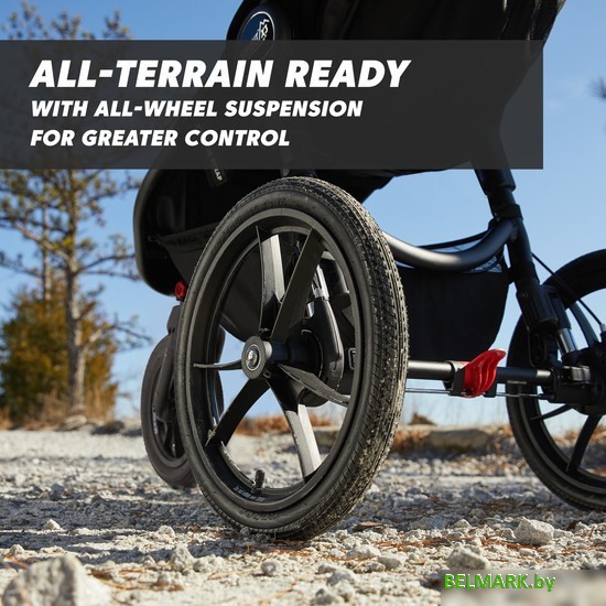 Коляска прогулочная «книга» Baby Jogger Summit X3 (midnight black) - фото2