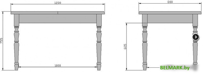 Кухонный стол Мебель-класс Дионис 01 (кремовый белый) - фото2