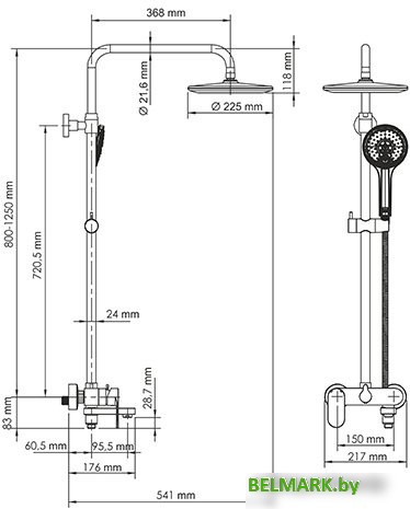 Душевая система Wasserkraft A17401 - фото2