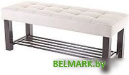 Банкетка AMC Lux 4 с полкой ткань коричневый/бежевый/коричневый 4.2Б120232 - фото