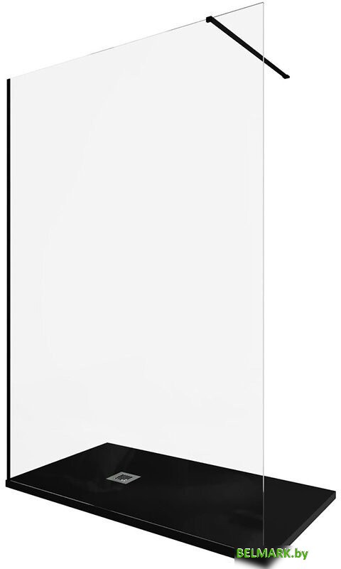 Душевая стенка Allen Brau Infinity 1 3.21027.BBA 323819 (черный браш) - фото