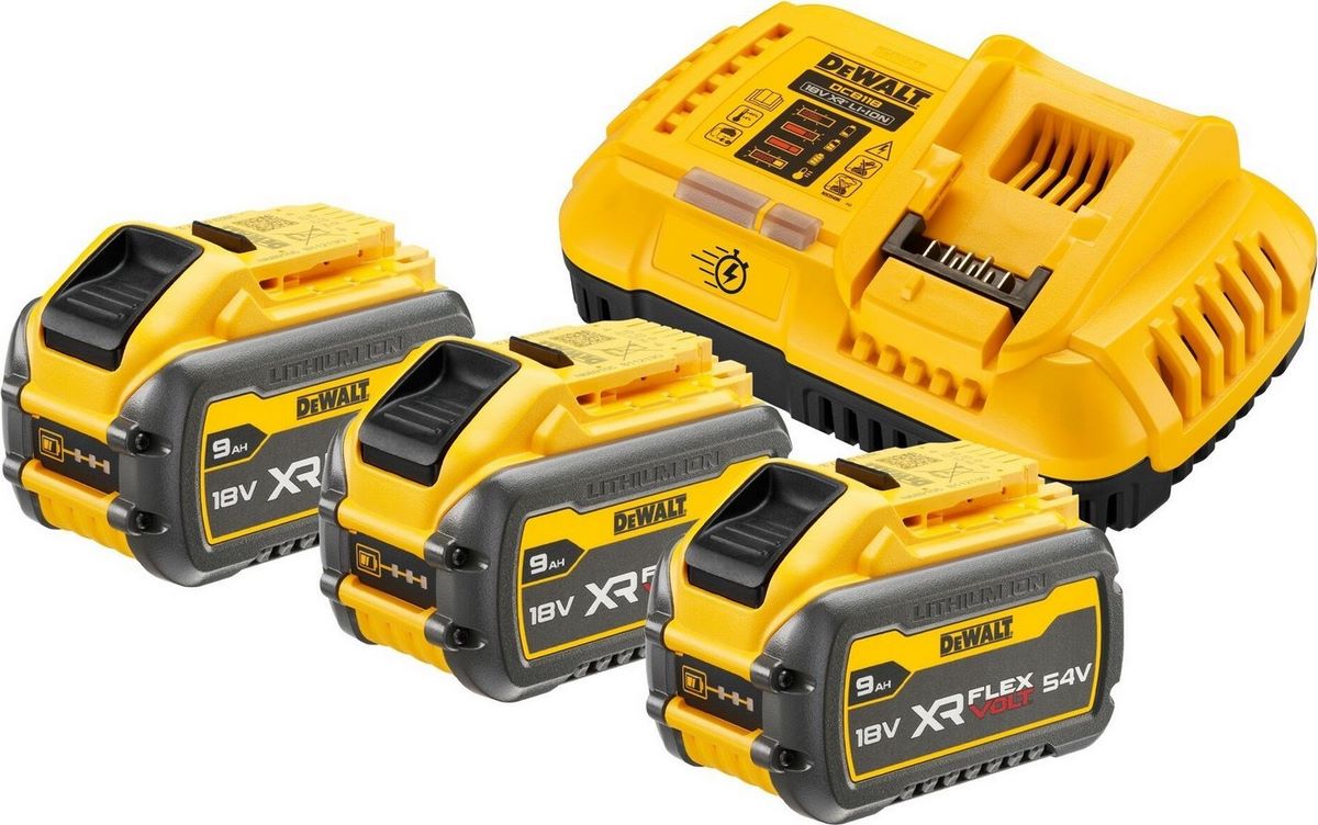 Аккумулятор DeWalt DCB118X3 (18В/3x9 Ач + 18В) - фото2