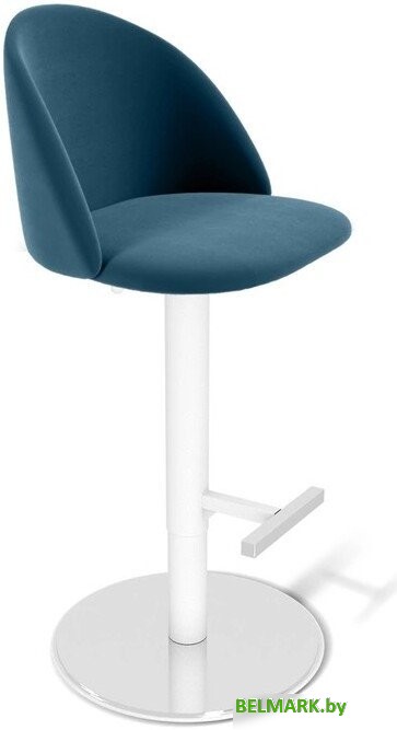 Стул Sheffilton SHT-ST35/S128 (тихий океан/хром/белый муар) - фото