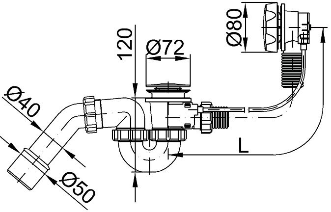Сифон Styron STY-536-A-K-110 - фото2