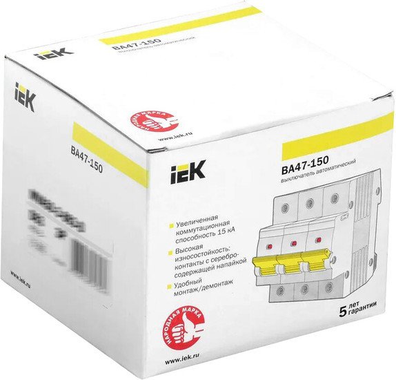 IEK ВА 47-150 125А 3Р 15кА D MVA50-3-125-D - фото2