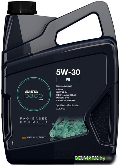 Моторное масло Avista pace EVO FE 5W-30 5л - фото