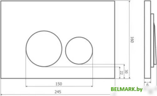 Панель смыва Axus 097IC Slim (хром) - фото2