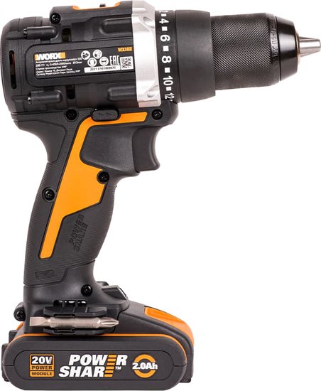 Дрель-шуруповерт Worx WX102 (с 2-мя АКБ, кейс) - фото2