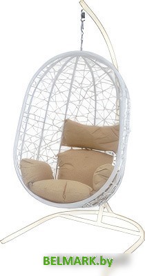 Подвесное кресло Garden Story Кокон XL D52-МТ002 (белый/бежевый) - фото