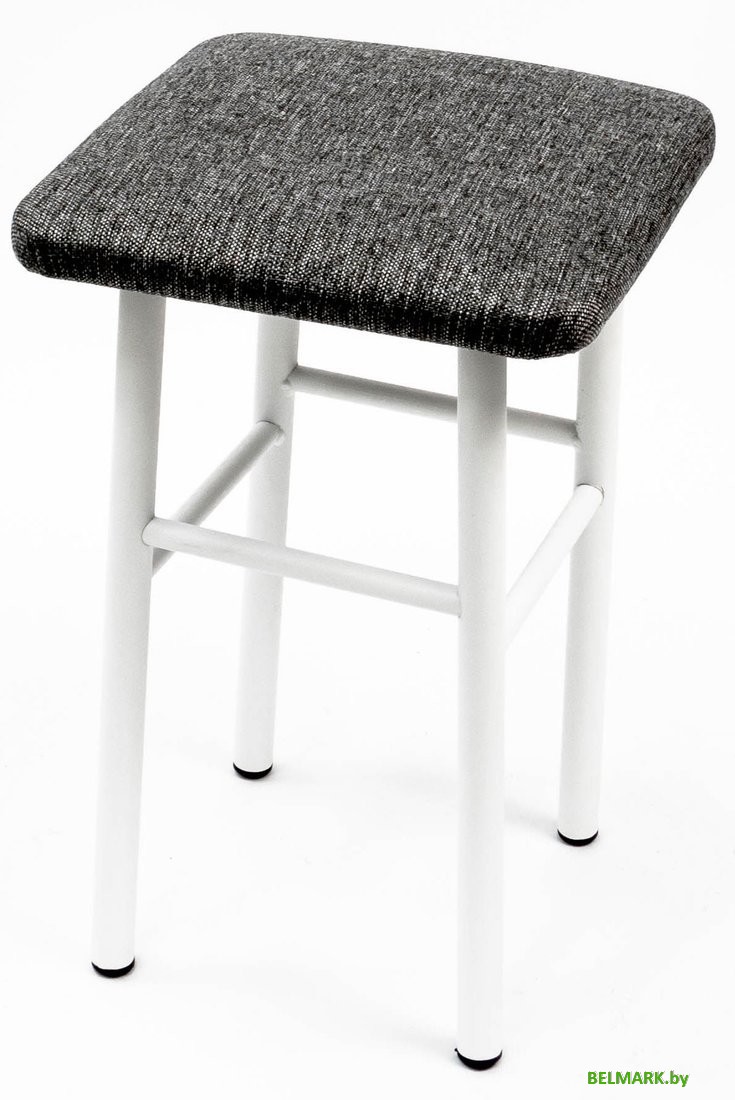 Табурет ВВР Классик (серый/белый, рогожка) - фото