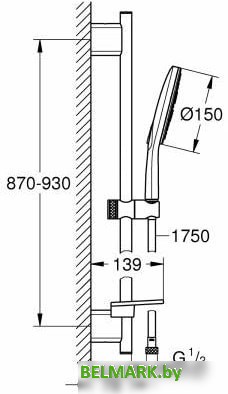 Душевой гарнитур Grohe Rainshower SmartActive 150 26594000 - фото2