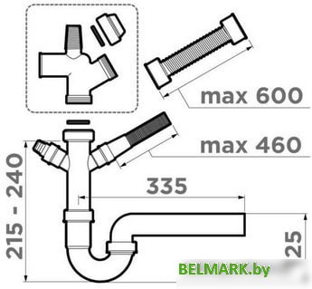 Сифон Omoikiri NA-01 4956655 - фото2