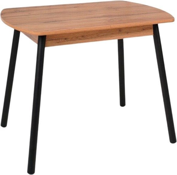 Кухонный стол Listvig Винер Mini R раздвижной (дуб табачный/черный) - фото