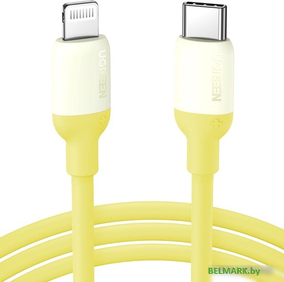 Кабель Ugreen US387 90226 USB Type-C - Lightning (1 м, желтый) - фото