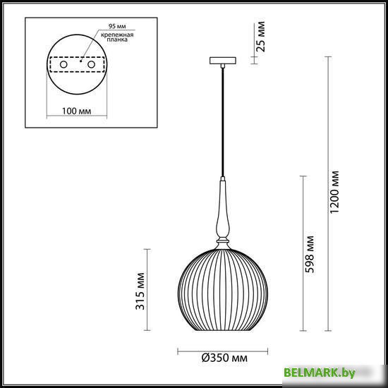 Подвесная люстра Odeon Light Runga 4765/1 - фото2