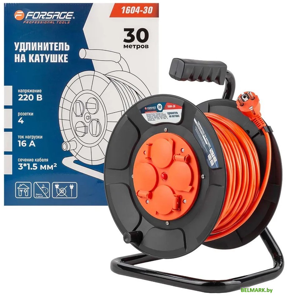 Удлинитель на катушке FORSAGE F-1604-30 (30 м) - фото