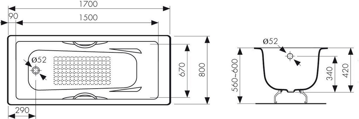 Ванна Kaiser КВ-1705 - фото2