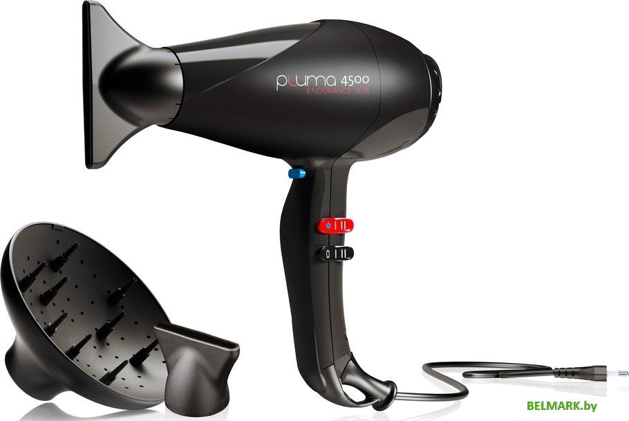 Фен GA.MA Pluma 4500 Compact Ion (черный) - фото