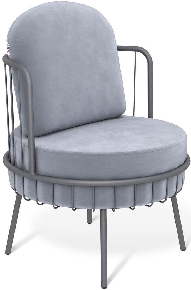 Интерьерное кресло Sheffilton SHT-AMS123 (стальной серый/графит муар) - фото