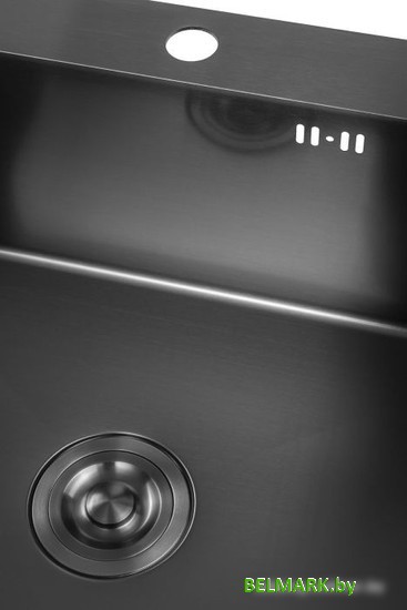 Кухонная мойка Saniteco 5050 Nano (с сифоном, дозатором и коландером) - фото2