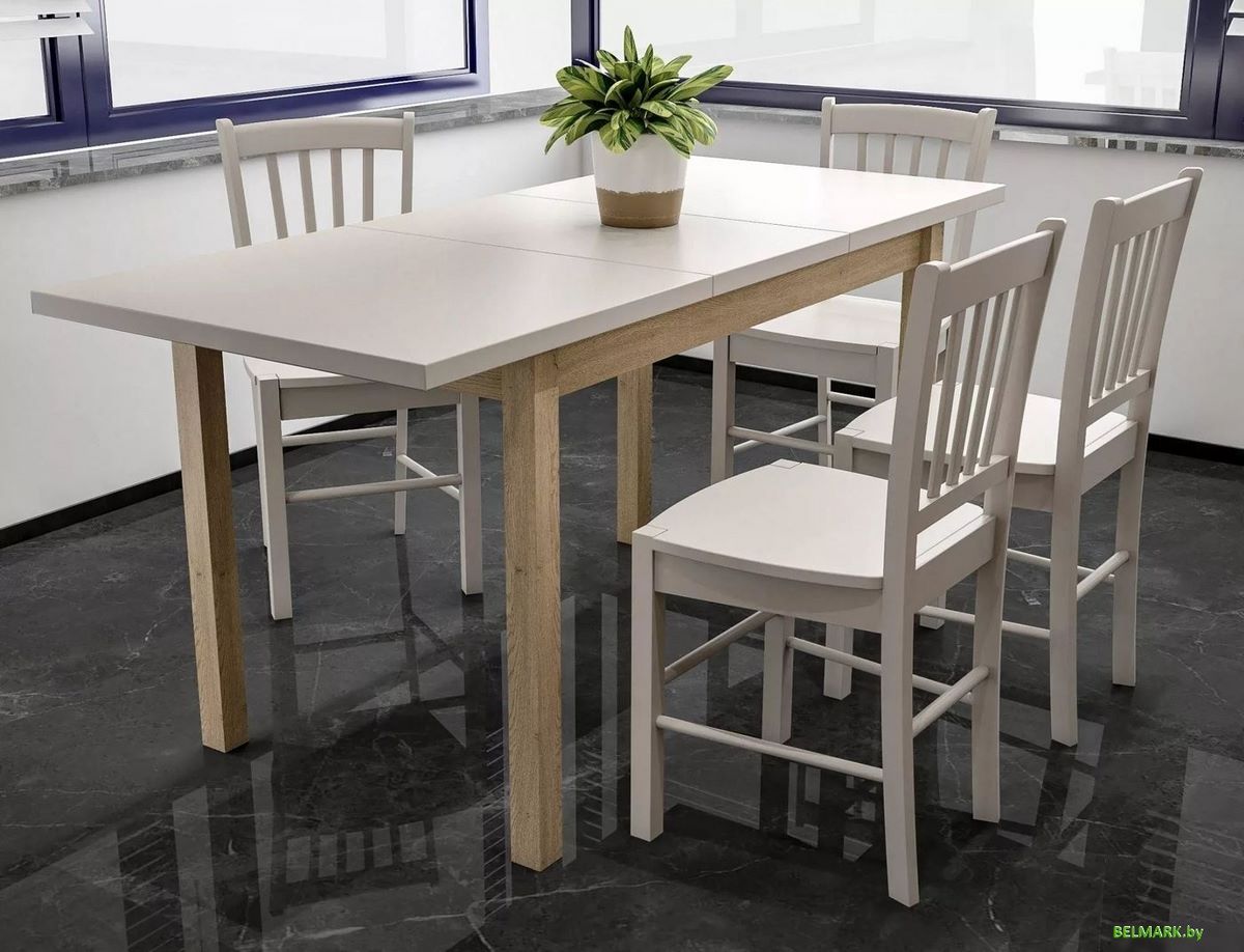 Кухонный стол Signal Adam 90-125/65 (кашемир/дуб кремона) - фото2