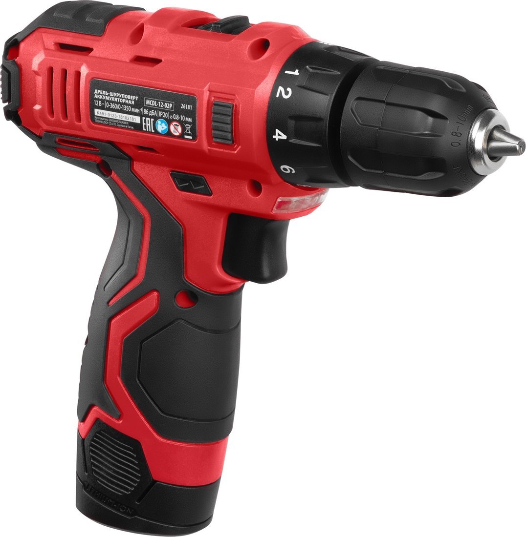 Дрель-шуруповерт MTX MCDL-12-02P (с 2-мя АКБ, кейс) - фото2