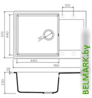 Кухонная мойка Omoikiri Daisen 78-LB-BE - фото2