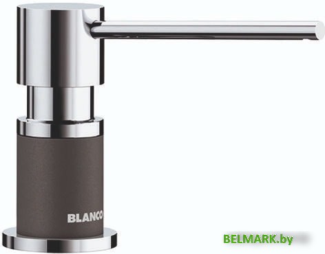 Дозатор для жидкого мыла Blanco Lato (хром/темная скала) - фото