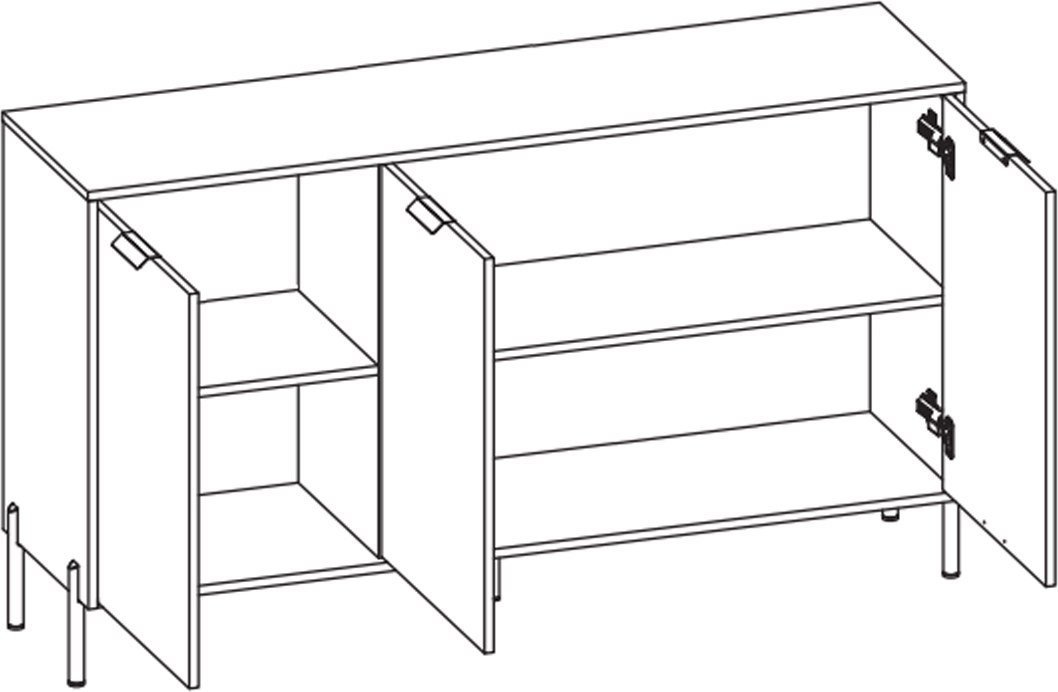Тумба Black Red White Paloma KOM3D (дымчатый зеленый) - фото2