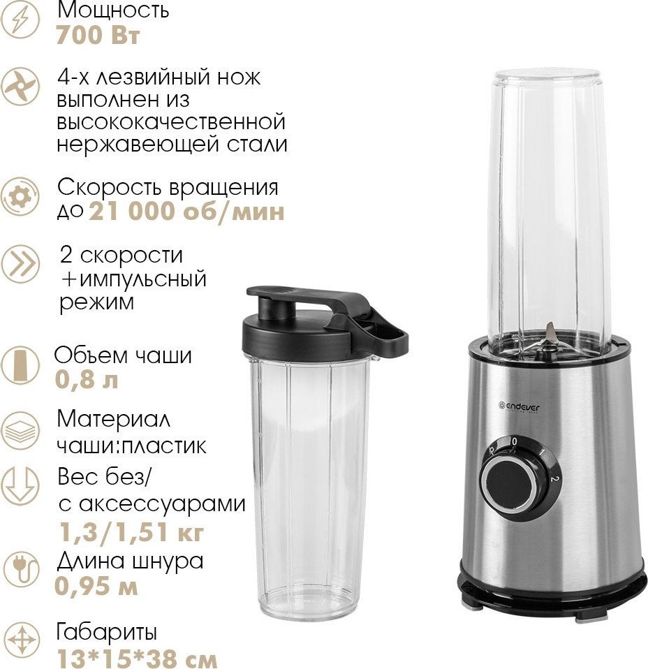 Стационарный блендер Endever Sigma-206 - фото2