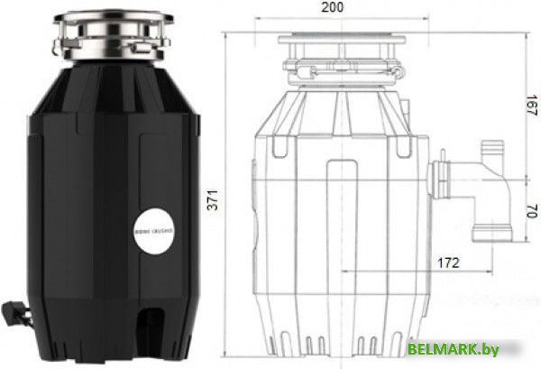Измельчитель пищевых отходов Bone Crusher BC 910 - фото2