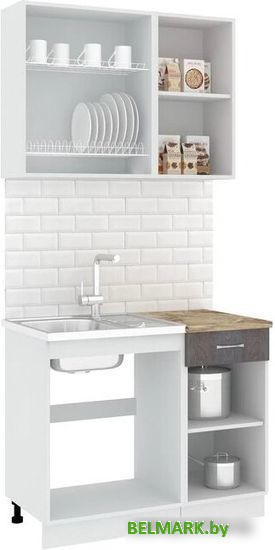 Готовая кухня Кортекс-мебель Корнелия Лира-лайт 1м (дуб сонома/венге/мадрид) - фото2