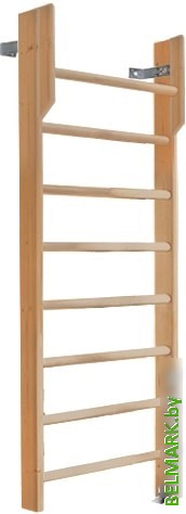 Шведская стенка (лестница) Dinamika ZSO-002562 с турником (массив сосны, боковина 90х35 мм) - фото