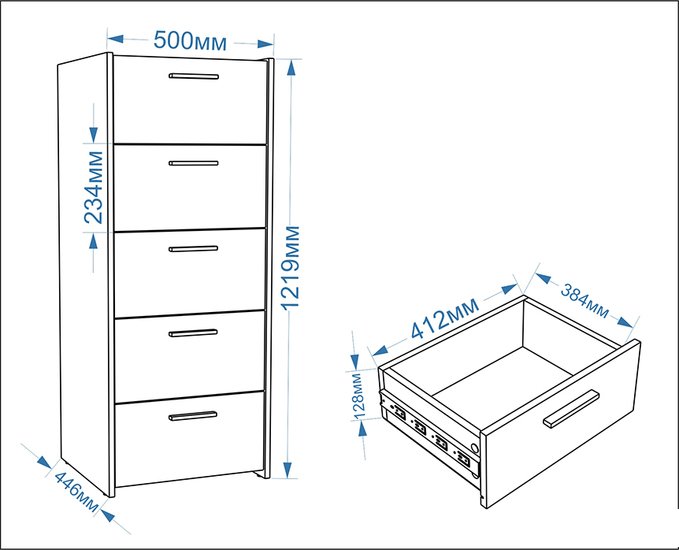 Комод Евва Венеция ВН-5S (бодега белый/ясень орландо) - фото2