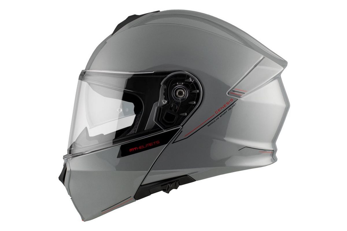 Мотошлем MT Helmets Genesis SV Solid A12 (S, серый глянцевый) - фото