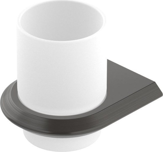 Стакан для зубной щетки и пасты Cezares LINER-TUMS-GM (оружейная сталь) - фото