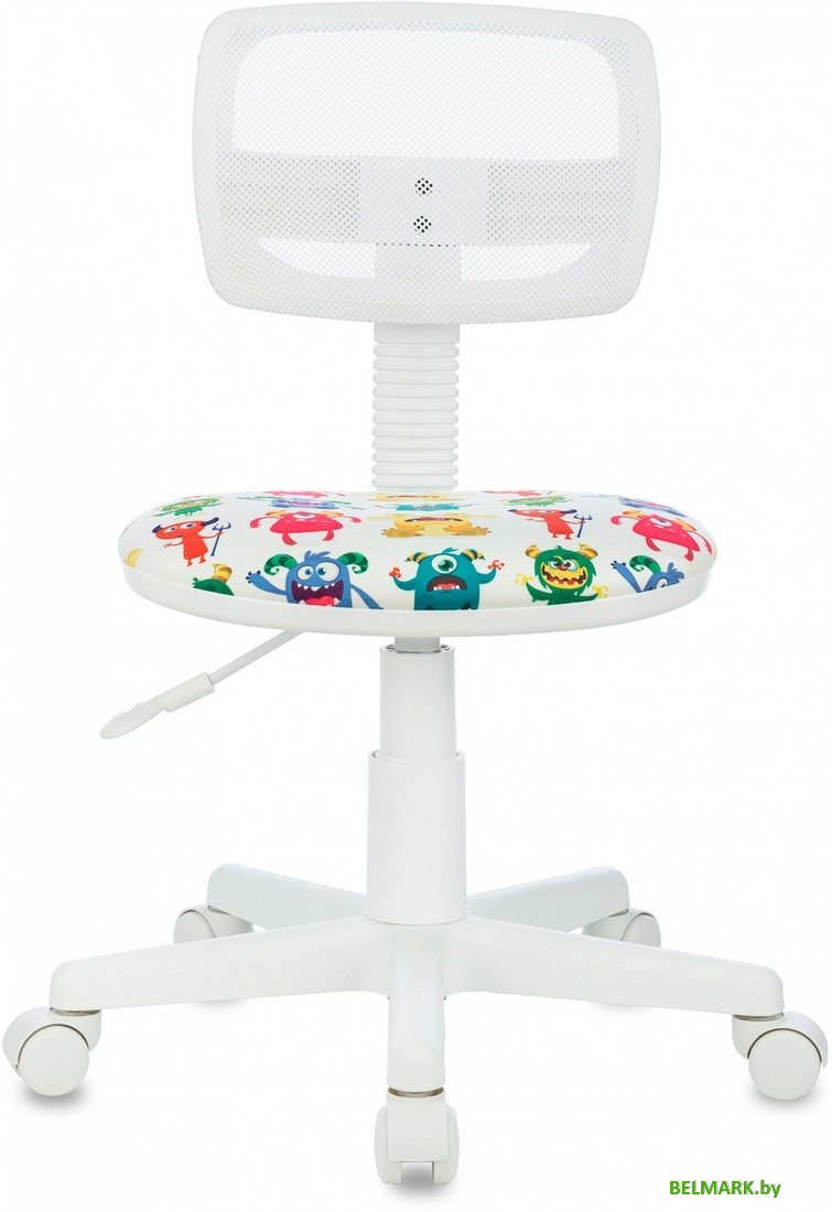 Компьютерное кресло Бюрократ CH-W299 (белый TW-15 сиденье мультиколор монстры) - фото