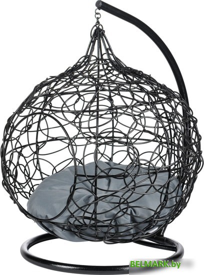 Подвесное кресло BiGarden кокон из искусственного ротанга (черный) - фото2