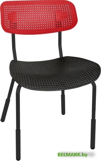 Стул Sheffilton SHT-S85PB-1 (черный/красный/черный муар) - фото