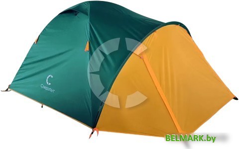 Треккинговая палатка Следопыт Selenga 2 (зеленый/оранжевый) - фото