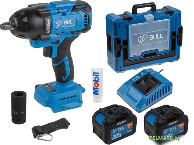 Гайковерт Bull SC 1807 1329724 (с 2-мя АКБ, кейс) - фото