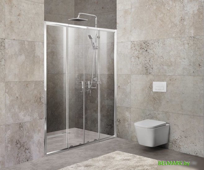 Душевая дверь BelBagno Unique-BF-2-170/200-P-Cr (матовое стекло) - фото