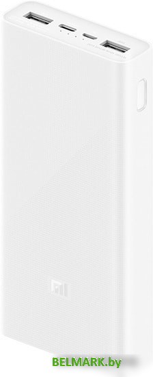 Портативное зарядное устройство Xiaomi Mi Power Bank 3 PLM18ZM USB-C 20000mAh (белый) - фото2