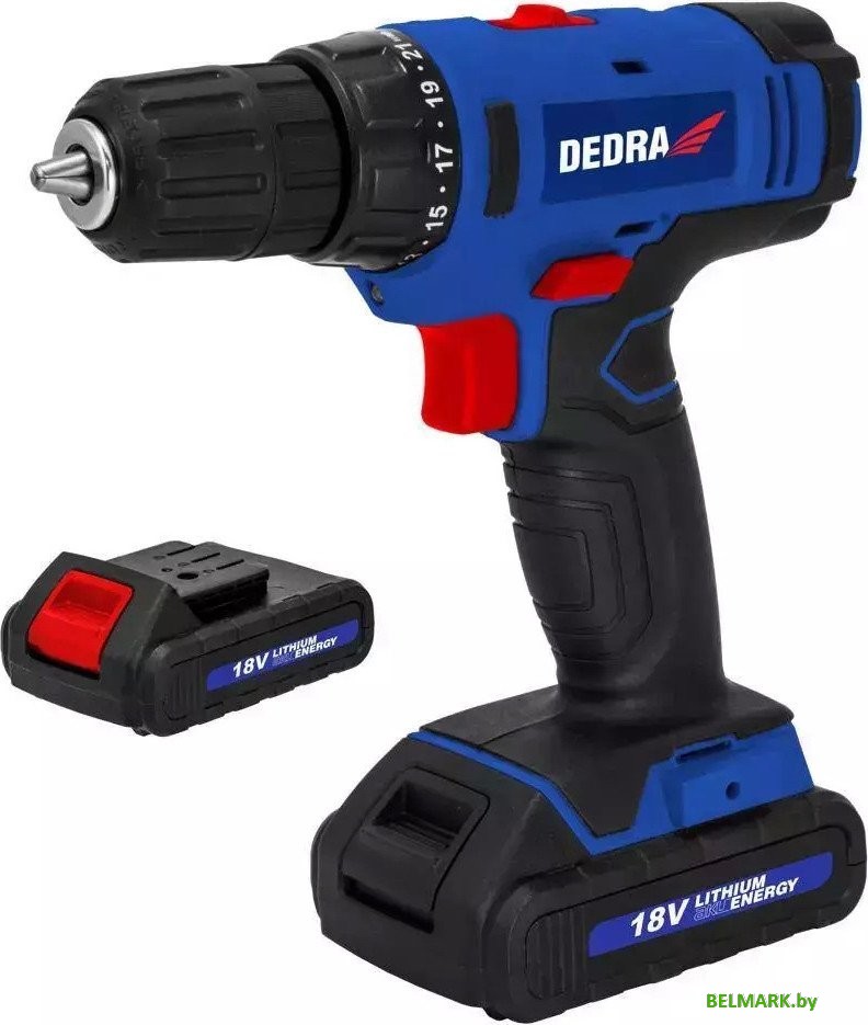 Дрель-шуруповерт Dedra DED7880B (с 2-мя АКБ 1.5 Ач, кейс) - фото
