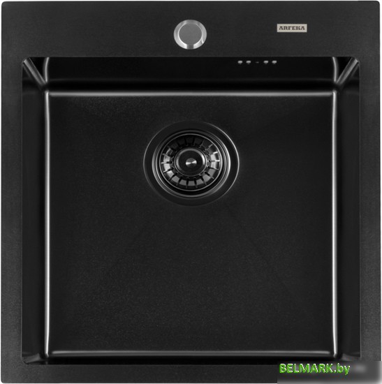 Кухонная мойка ARFEKA Eco AR 500*500 Black PVD Nano - фото