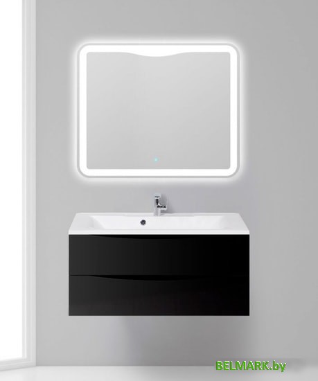 BelBagno Тумба под умывальник Marino-1000-2C-SO-NL-P (nero laccato lucid) - фото2