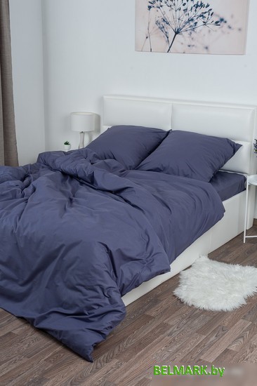 Постельное белье Milanika Фиалка 2сп с европростыней (поплин г/к) - фото2