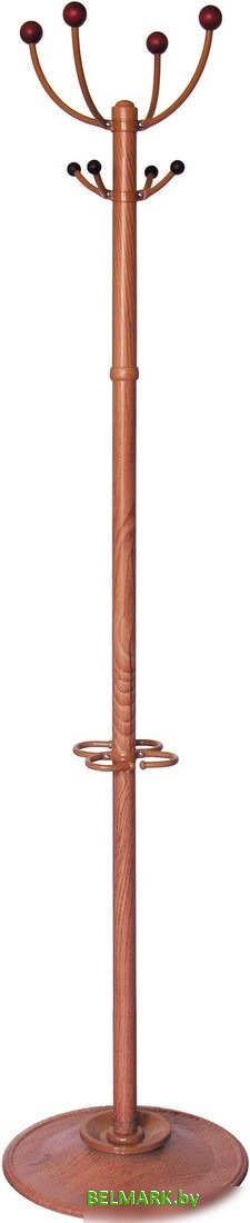 Вешалка для одежды Бюрократ Квартет ЗD (cherry) - фото